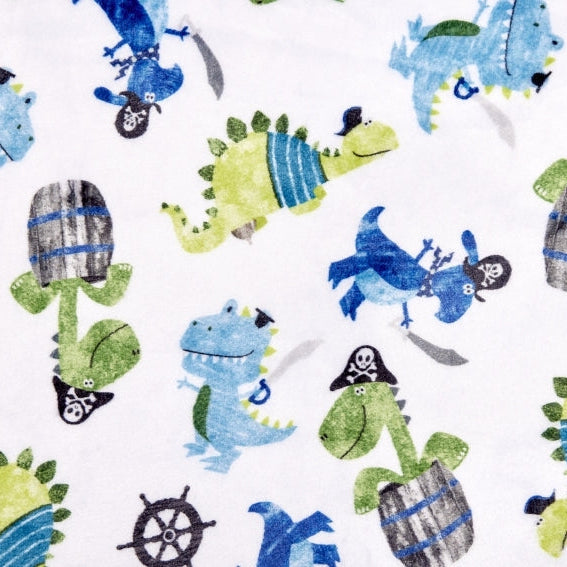 Cloud Cuddle Multi Piratesaurus 58"/60" Fabric per yard