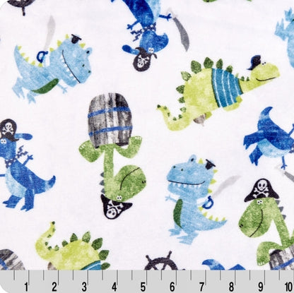 Cloud Cuddle Multi Piratesaurus 58"/60" Fabric per yard