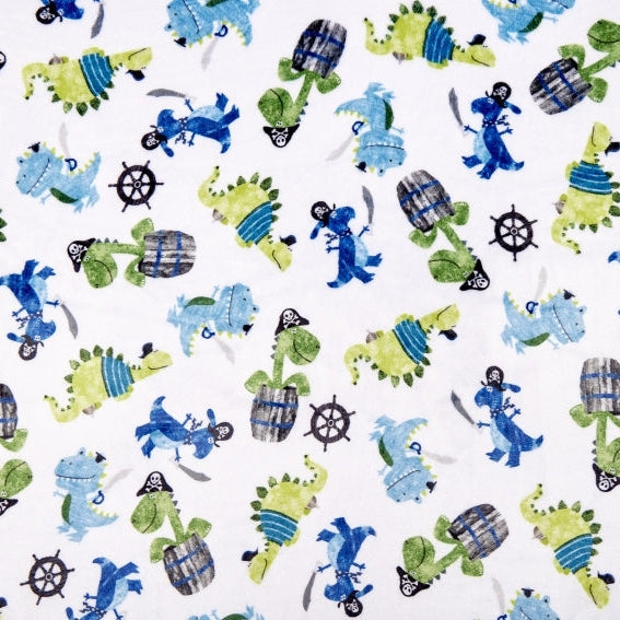 Cloud Cuddle Multi Piratesaurus 58"/60" Fabric per yard