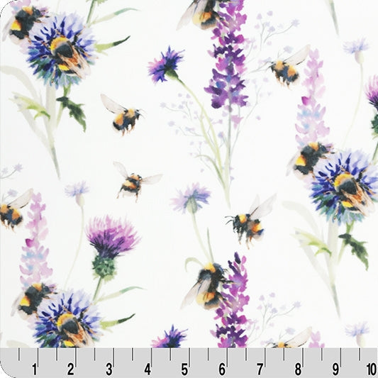 Digital Cuddle Amethyst Bee Garden 58" - 60" Fabric per yard