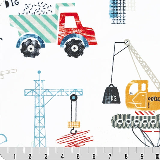 Digital Cuddle Multi Dig Dig Dig 58" - 60" Fabric per yard