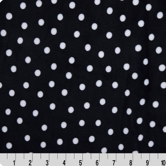 Digital Cuddle Black Dot 58" - 60" Fabric per yard