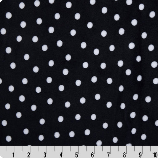 Digital Cuddle Black Dot 58" - 60" Fabric per yard