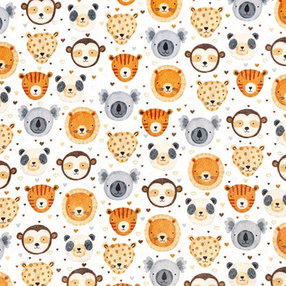 Digital Cuddle Natural Heads Up 58" - 60" Fabric per yard