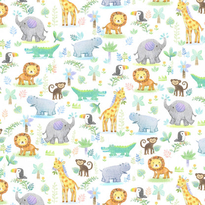 Digital Cuddle Multi Jungle Joy 58" - 60" Fabric per yard