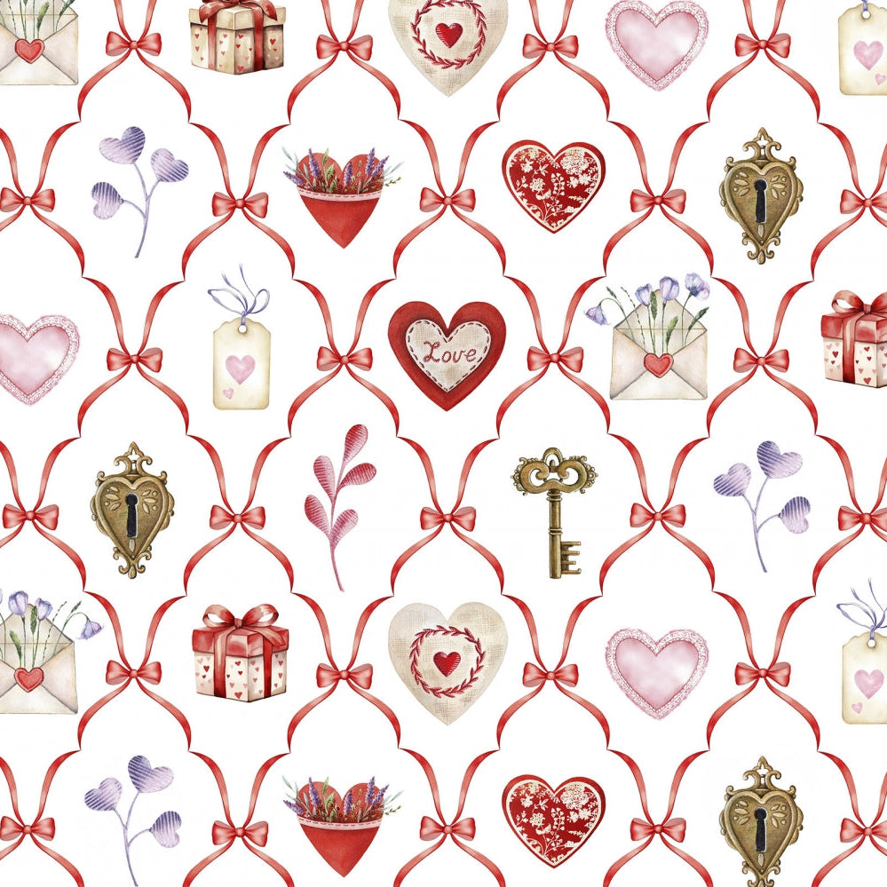 Digital Cuddle Multi Key To My Heart 58" - 60" Fabric per yard