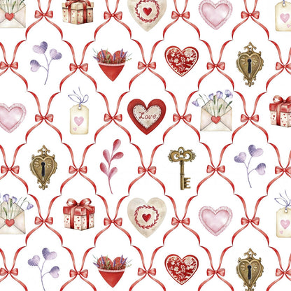 Digital Cuddle Multi Key To My Heart 58" - 60" Fabric per yard