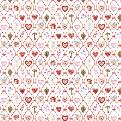 Digital Cuddle Multi Key To My Heart 58" - 60" Fabric per yard