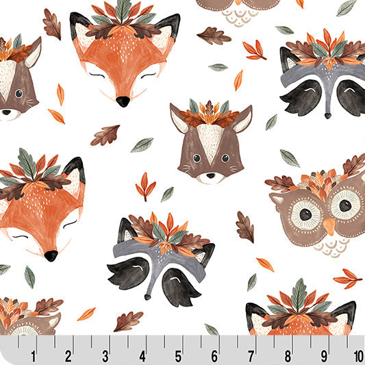 Digital Cuddle Multi Leaf Me Be 58" - 60" Fabric per yard