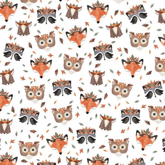 Digital Cuddle Multi Leaf Me Be 58" - 60" Fabric per yard