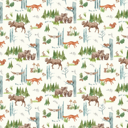 Digital Cuddle Natural Lil Pine Pals 58" - 60" Fabric per yard