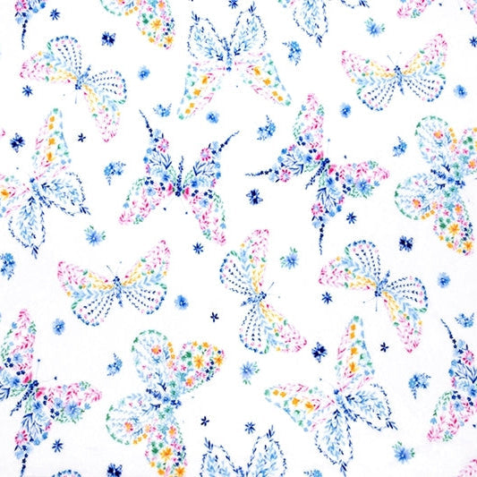 Digital Cuddle Snow Mariposa 58" - 60" Fabric per yard