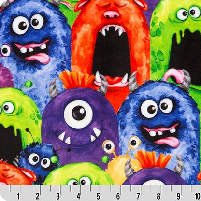 Digital Cuddle Multi Monsters 58" - 60" Fabric per yard