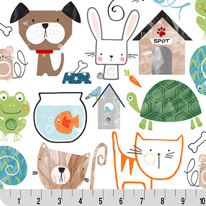 Digital Cuddle Multi Pet Shop 58" - 60" Fabric per yard