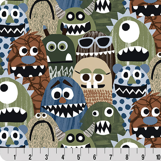 Digital Cuddle Loden Tickle Monster 58" - 60" Fabric per yard