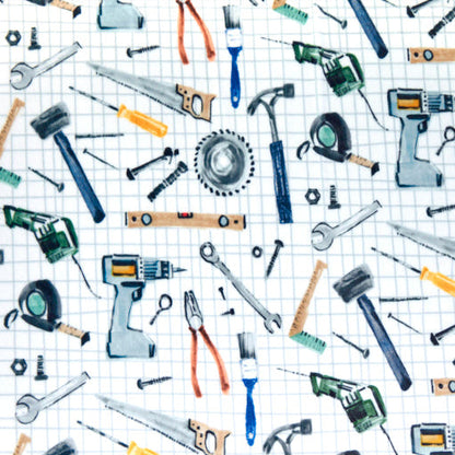 Digital Cuddle Multi Tool Time 58" - 60" Fabric per yard