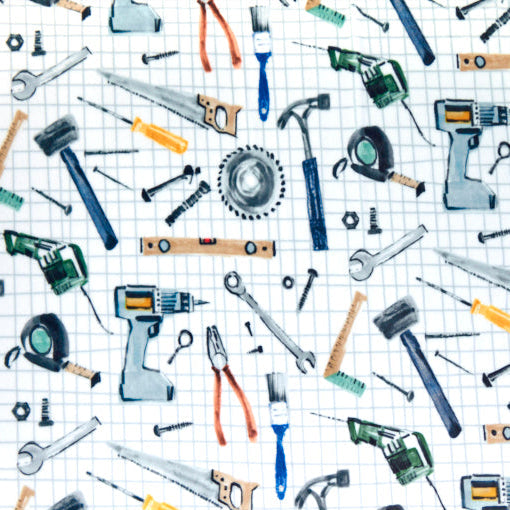 Digital Cuddle Multi Tool Time 58" - 60" Fabric per yard