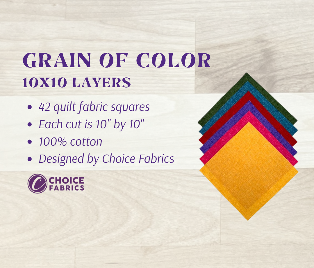 Grain of Color - 10" Squares - Color Canvas (42 Squares)
