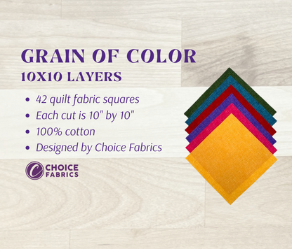 Grain of Color - 10" Squares - Color Canvas (42 Squares)