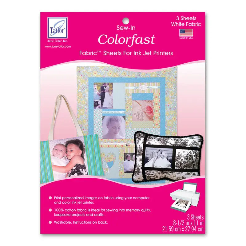 Colorfast Printer Fabric Sheets