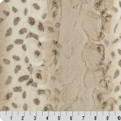 Ice Taupe Luxe Cuddle Arctic Lynx 58"/60" Fabric per yard