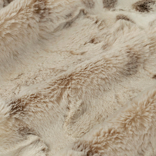 Ice Taupe Luxe Cuddle Arctic Lynx 58"/60" Fabric per yard