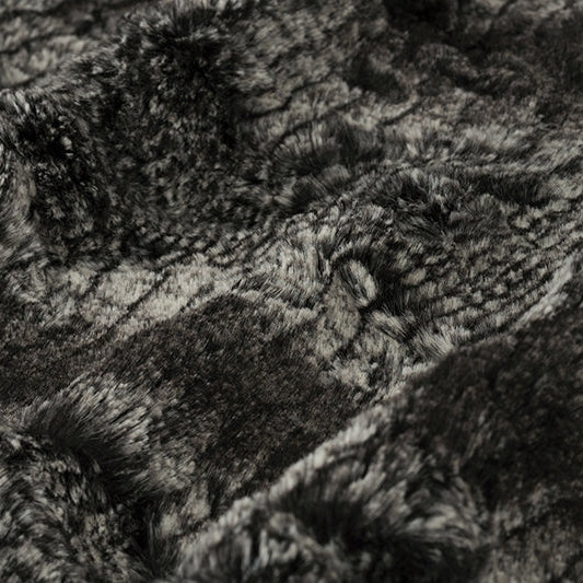 Black Luxe Cuddle Boa 58"/60" Fabric per yard