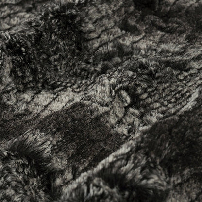 Black Luxe Cuddle Boa 58"/60" Fabric per yard
