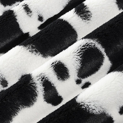 Snow/Black Luxe Cuddle Cow 58"/60" Fabric per yard