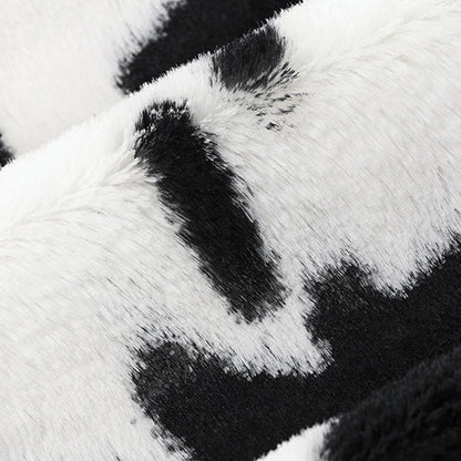 Snow/Black Luxe Cuddle Cow 58"/60" Fabric per yard