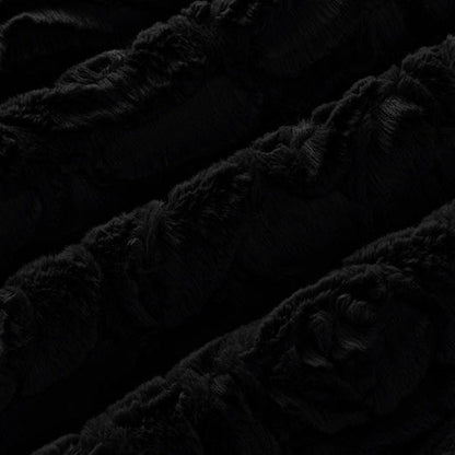 Luxe Cuddle Demi Rose Black 58" - 60" Fabric per yard