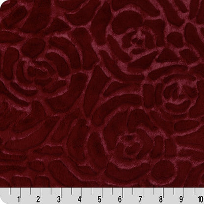 Luxe Cuddle Demi Rose Merlot 58" - 60" Fabric per yard