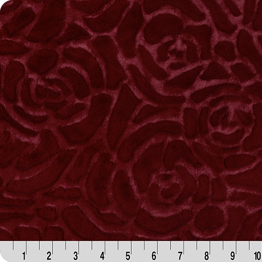 Luxe Cuddle Demi Rose Merlot 58" - 60" Fabric per yard