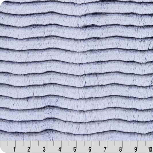 Luxe Cuddle Frosted Oceana Navy/Powder 58" - 60" Fabric per yard
