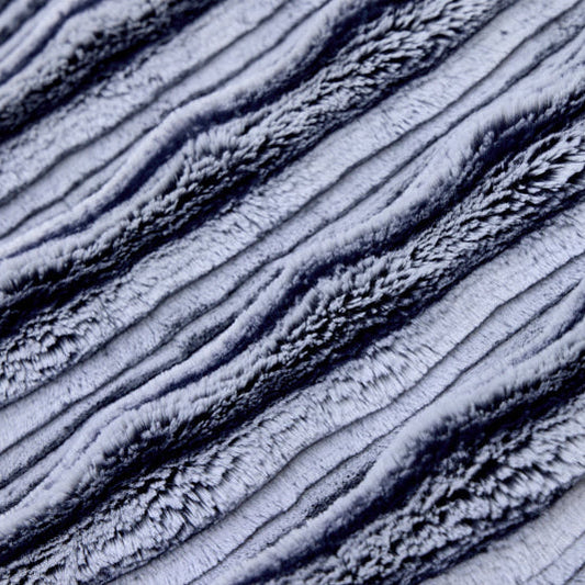Luxe Cuddle Frosted Oceana Navy/Powder 58" - 60" Fabric per yard