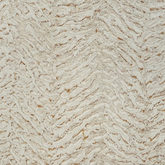 Luxe Cuddle Frosted Zebra Camel 58" - 60" Fabric per yard