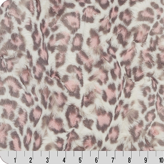 Blush Luxe Cuddle Leopard 58"/60" Fabric per yard