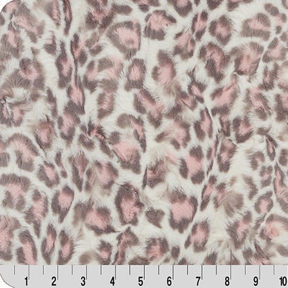 Blush Luxe Cuddle Leopard 58"/60" Fabric per yard