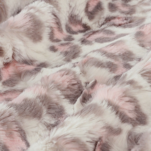 Blush Luxe Cuddle Leopard 58"/60" Fabric per yard