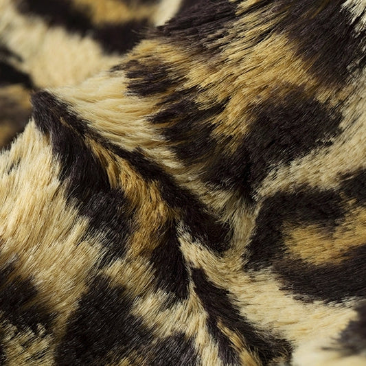 Sand Luxe Cuddle Leopard 58"/60" Fabric per yard