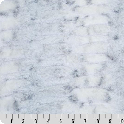 Silver Luxe Cuddle Milan Lynx Fabric per yard