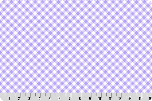 Barely Basics Gingham Quilting Cuddle Bellflower Fabric Per Yard