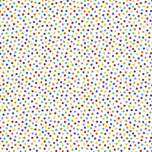 Barely Basics Lots a Dots Quilting Cuddle Rainbow Fabric Per Yard