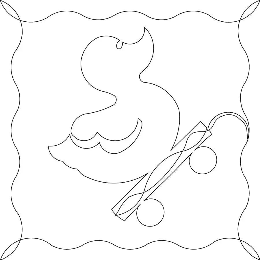 Babys Pull Toys Duck Diagonal Block