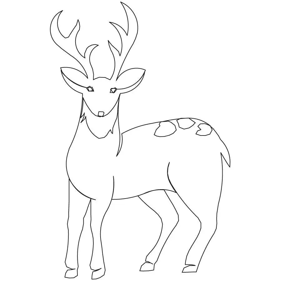 Deer Motif Block