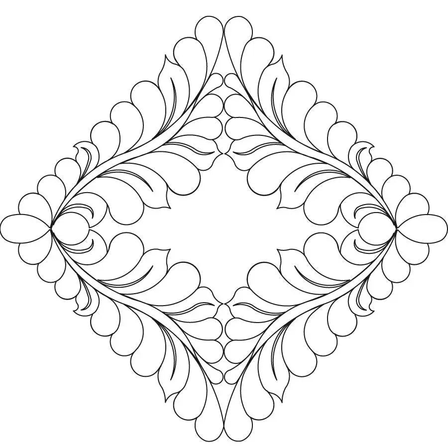Feather and Leaf Diamond Block