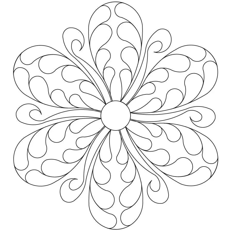 Feathery Fleather 6 Petal Block