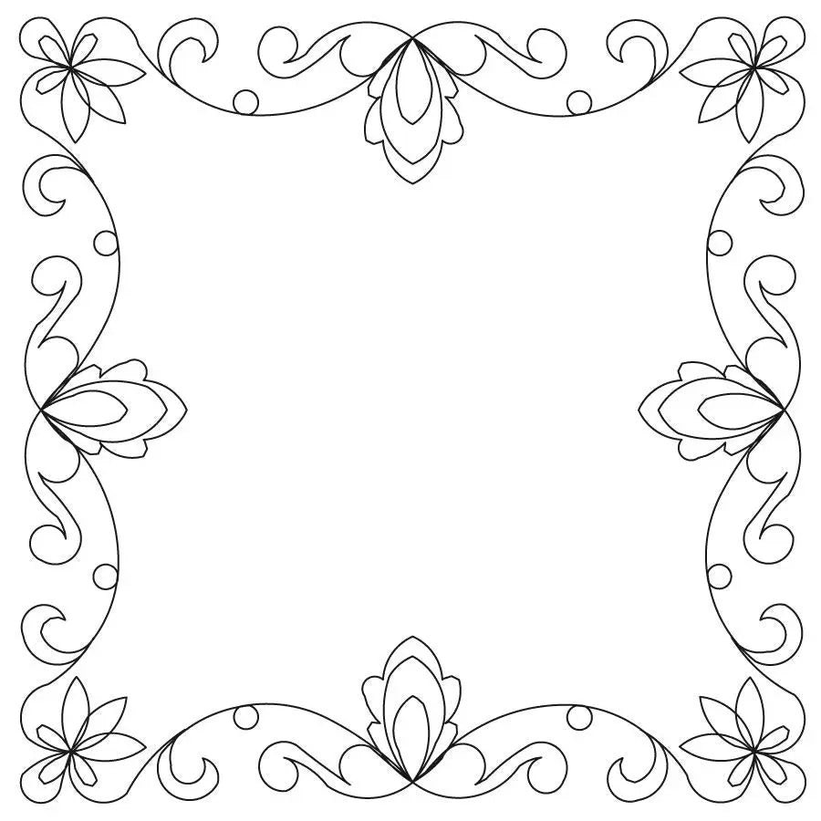 Floral Frame 4 Block