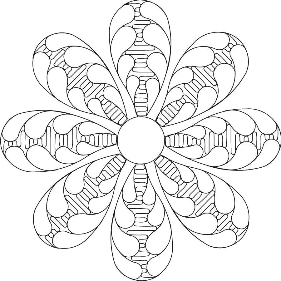 Full Bloom Fleather 8 Petal Block