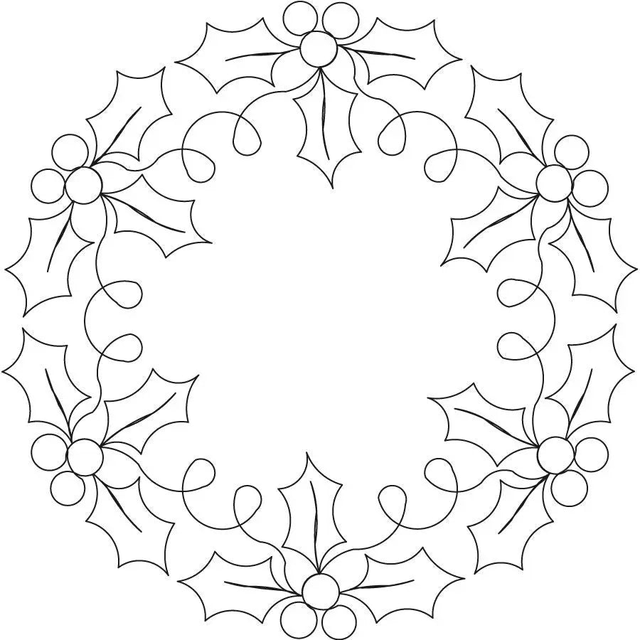 Holly Berries Wreath Block